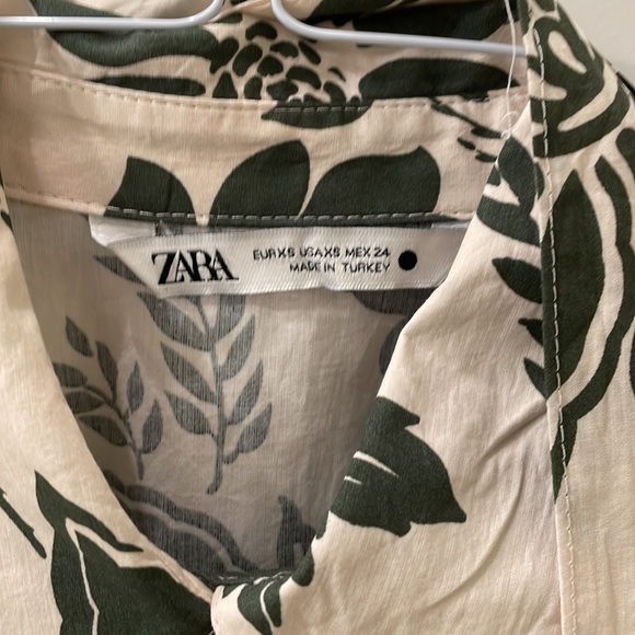 Zara Floral Print Dress - Khaki - Picture 3 of 5